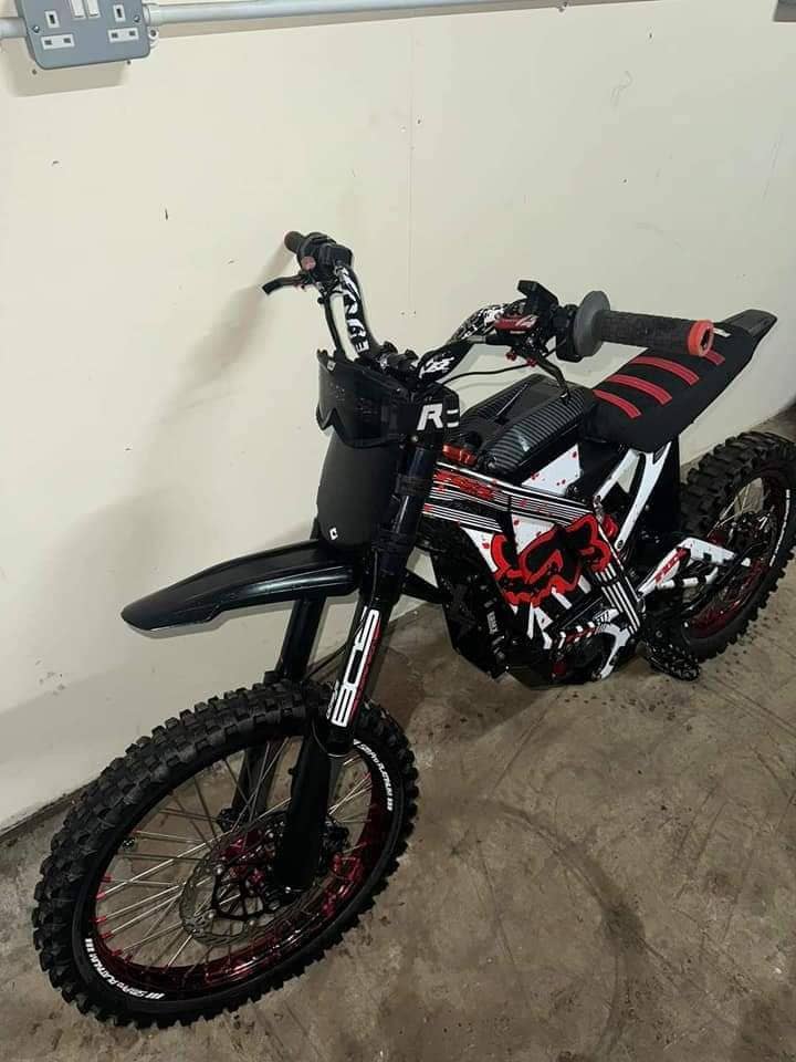 2023 Sur-Ron 72V Fully Loaded Electric Dirt Bike (Fairly Used) – White/Black/Red - Image 7